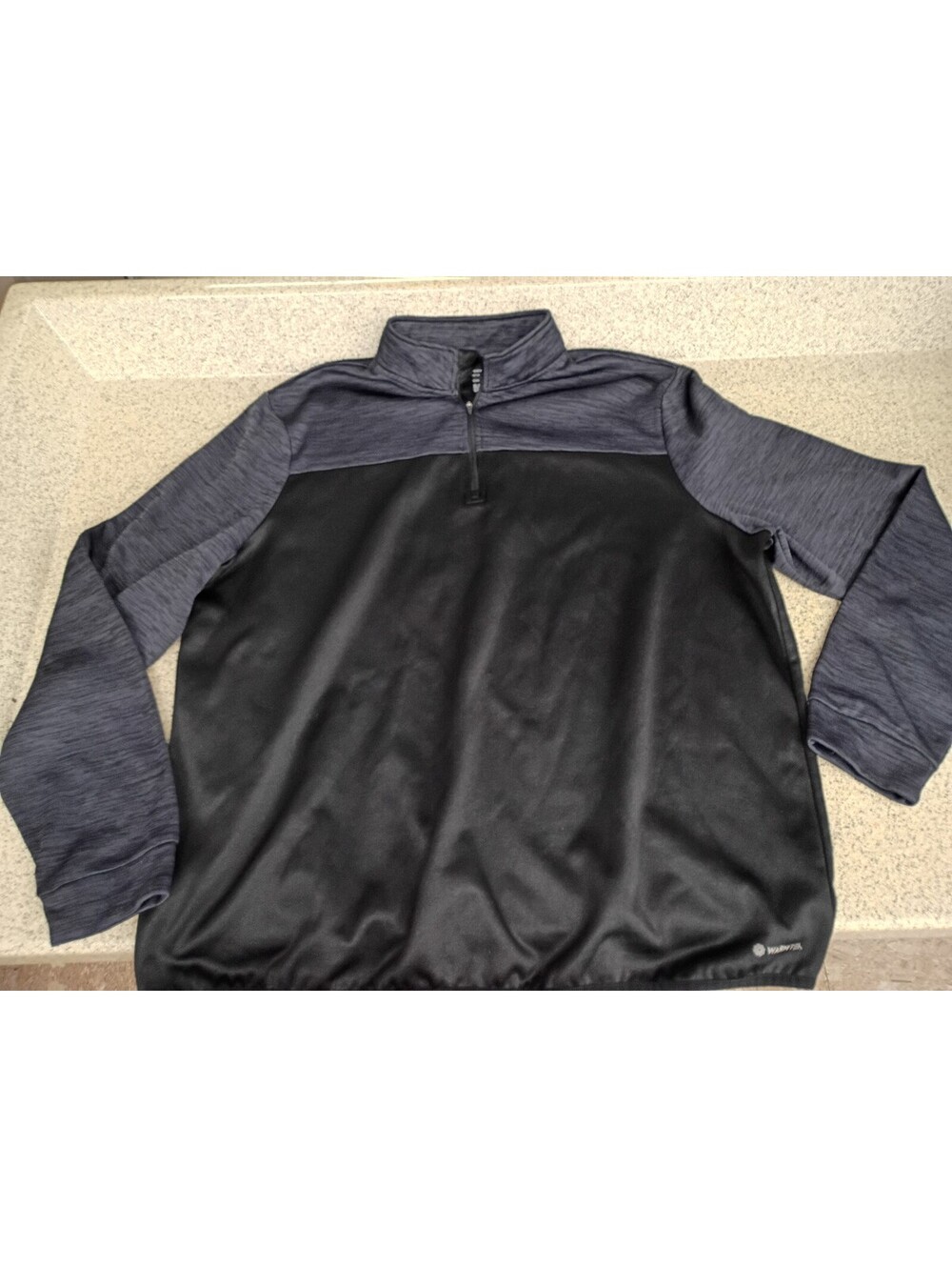 Tek Gear WarmTek XXL Black and Gray Half-Zip Pullover